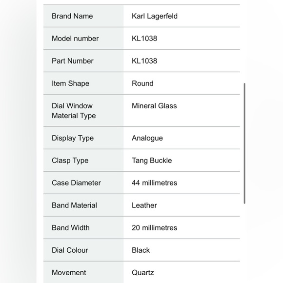 Karl Lagerfeld KL1038 Unisex Brown Leather Gold Bezel Men's Watch - Picture 15 of 15